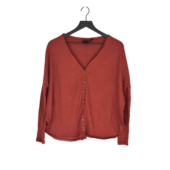 ⭐️ Urban Outfitters Out from Under Jojo Waffle Knit Button Up - Picture 2 of 6